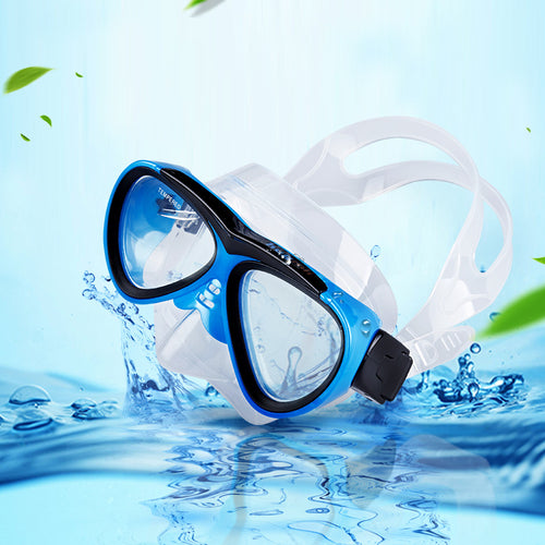 Diving mask with elastic adjustment and anti-fog technology Bowlift