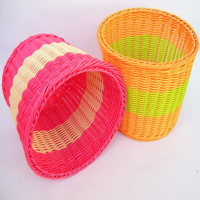 Colorful Woven Storage Basket Bowlift