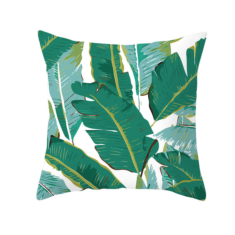 Tropical Pineapple Print Cushion Cover with Hidden Zipper