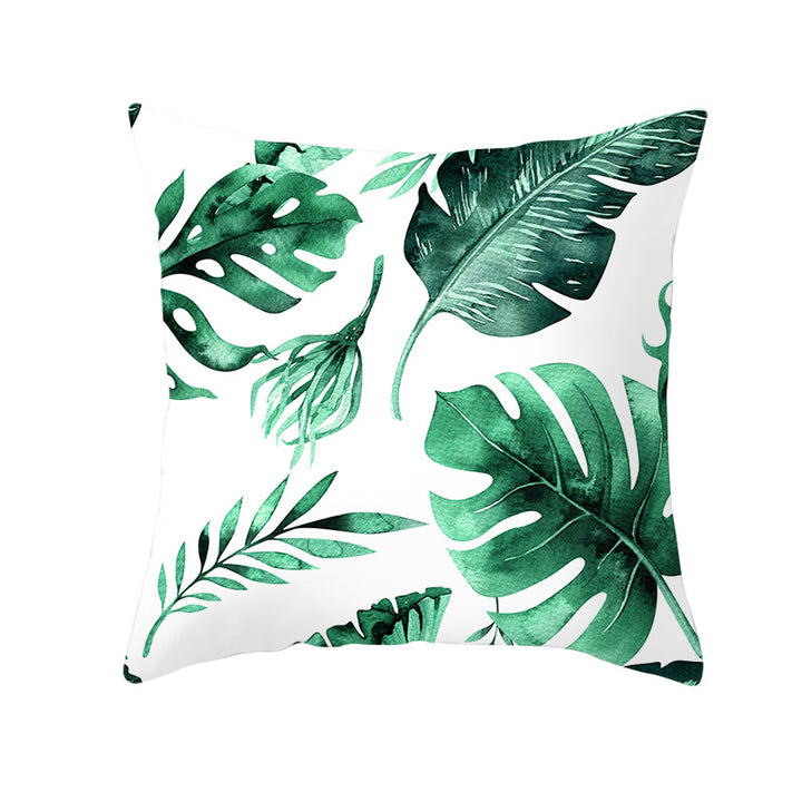 Tropical Pineapple Print Cushion Cover with Hidden Zipper