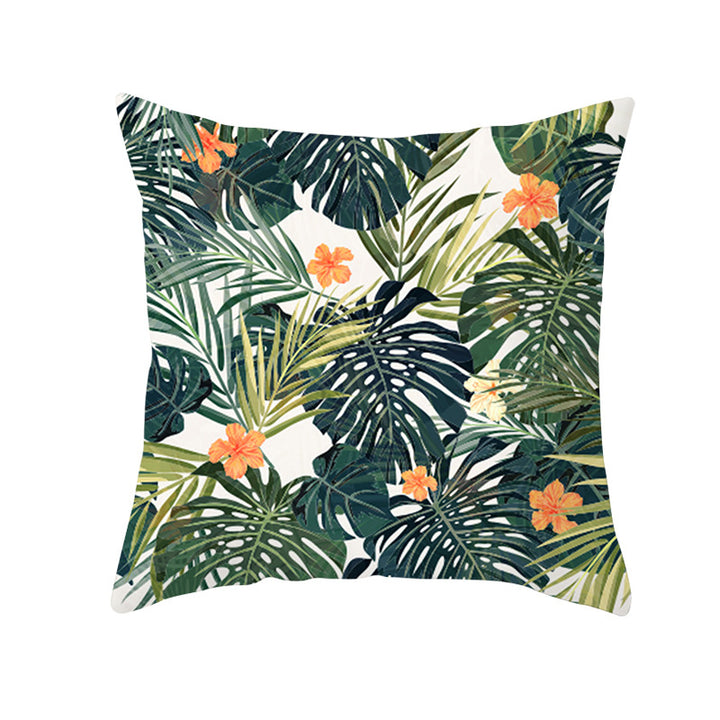 Tropical Pineapple Print Cushion Cover with Hidden Zipper