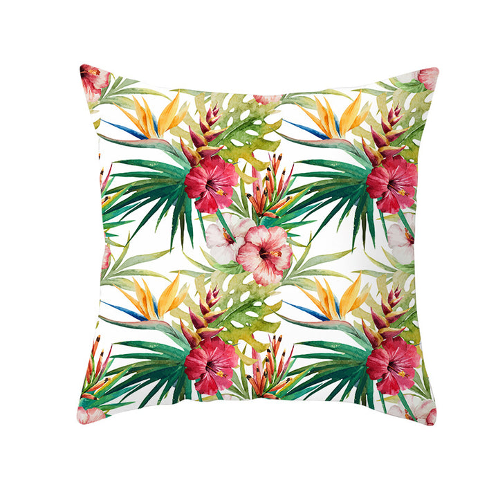 Tropical Pineapple Print Cushion Cover with Hidden Zipper