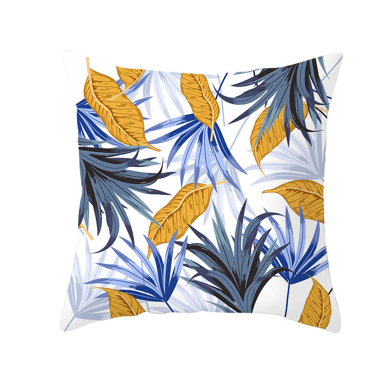 Tropical Pineapple Print Cushion Cover with Hidden Zipper