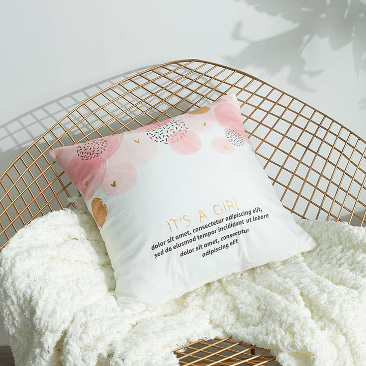 Luxurious Feather Print Decorative Pillow