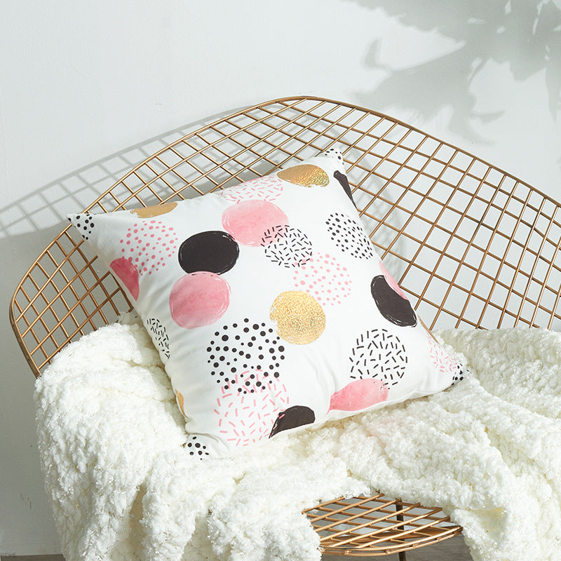 Luxurious Feather Print Decorative Pillow