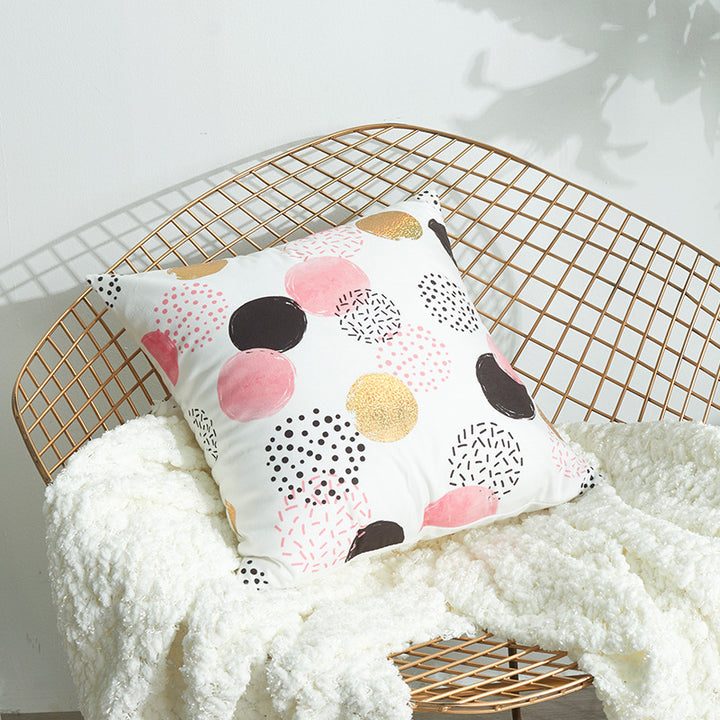 Luxurious Feather Print Decorative Pillow