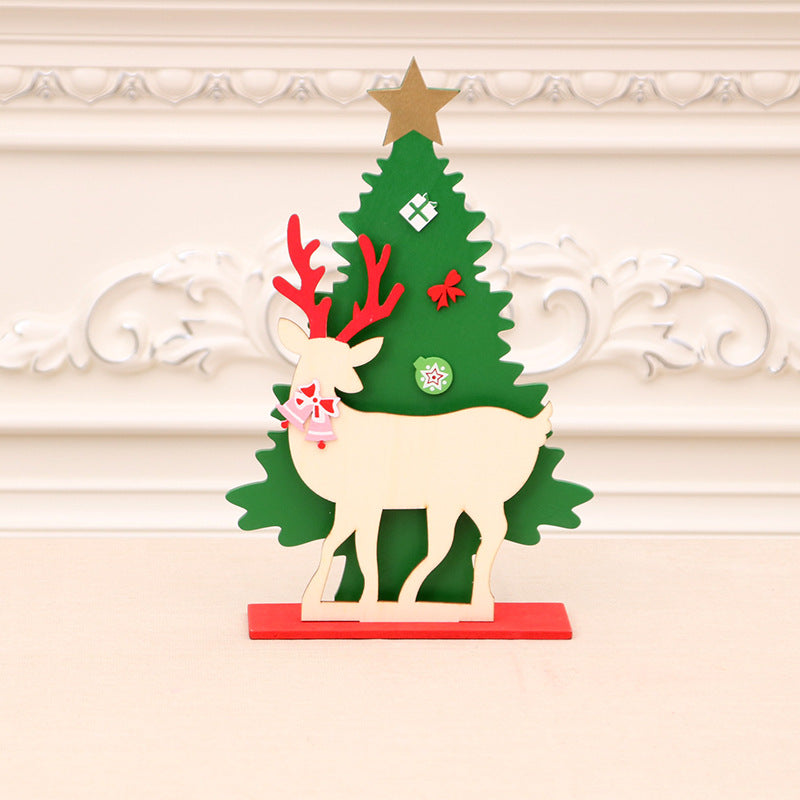 Decorative Christmas Tree with Reindeer Figurine Bowlift