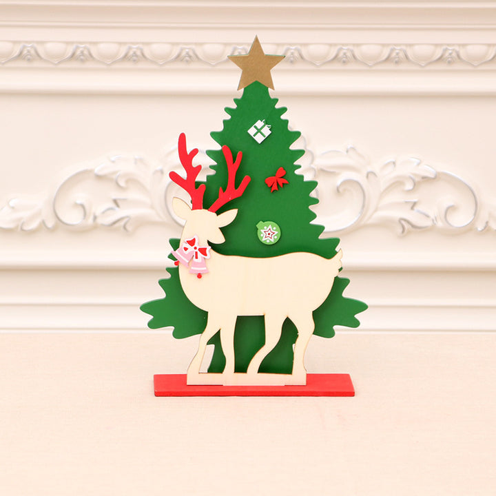 Decorative Christmas Tree with Reindeer Figurine Bowlift