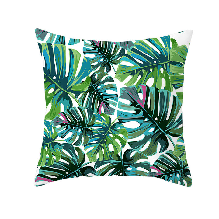 Tropical Pineapple Print Cushion Cover with Hidden Zipper