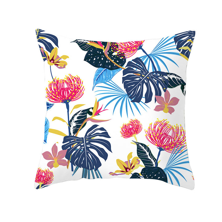 Tropical Pineapple Print Cushion Cover with Hidden Zipper