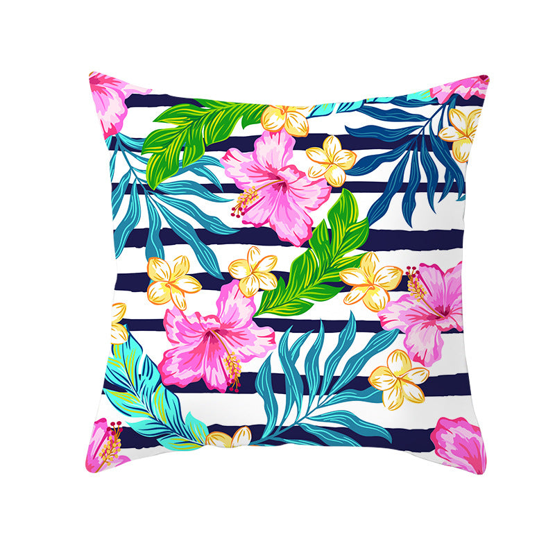 Tropical Pineapple Print Cushion Cover with Hidden Zipper