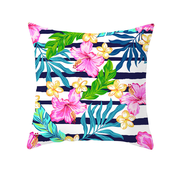 Tropical Pineapple Print Cushion Cover with Hidden Zipper