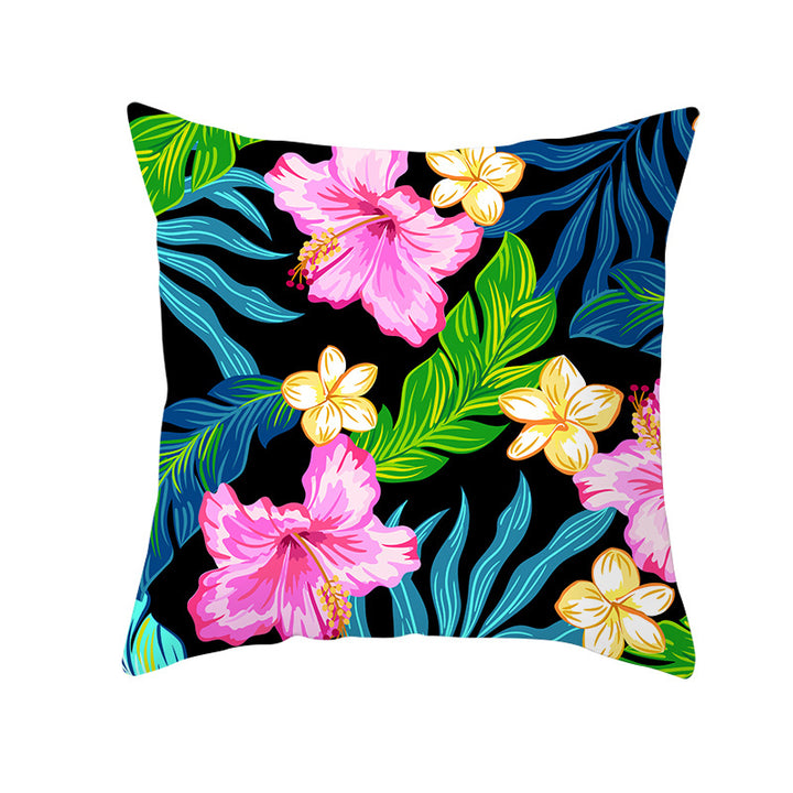 Tropical Pineapple Print Cushion Cover with Hidden Zipper