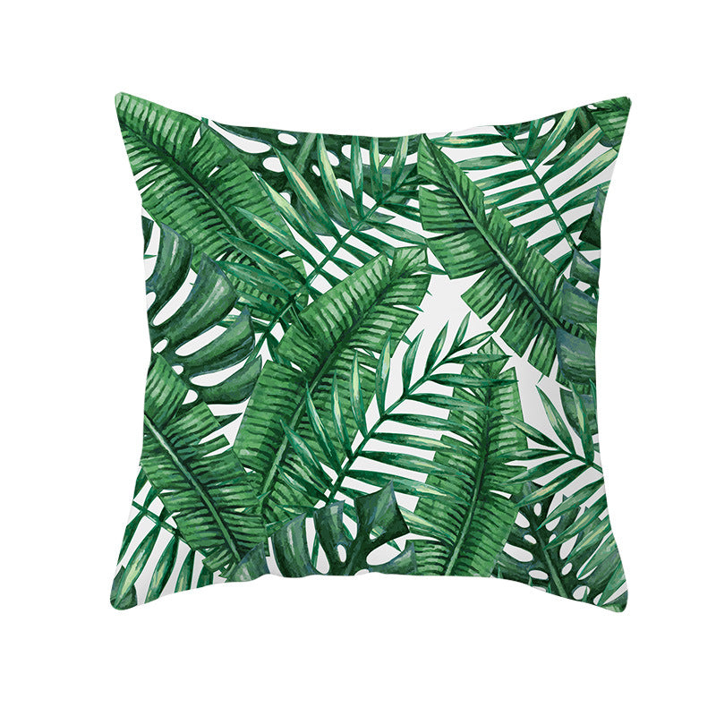 Tropical Pineapple Print Cushion Cover with Hidden Zipper