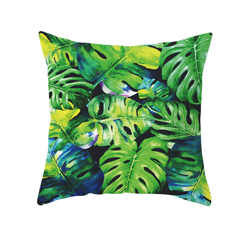 Tropical Pineapple Print Cushion Cover with Hidden Zipper