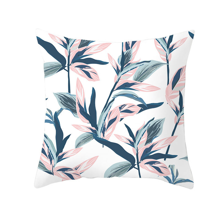 Tropical Pineapple Print Cushion Cover with Hidden Zipper