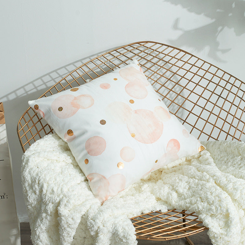 Luxurious Feather Print Decorative Pillow
