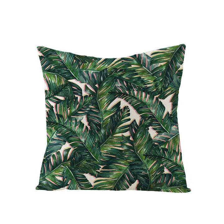 Tropical Pineapple Canvas Decorative Pillow Cover