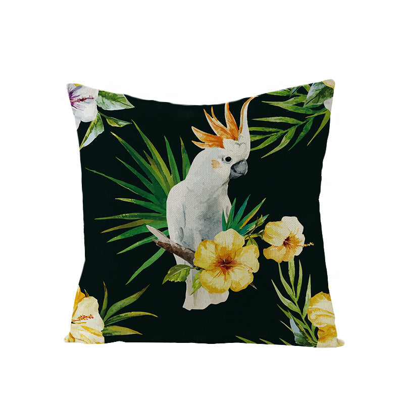 Tropical Pineapple Canvas Decorative Pillow Cover