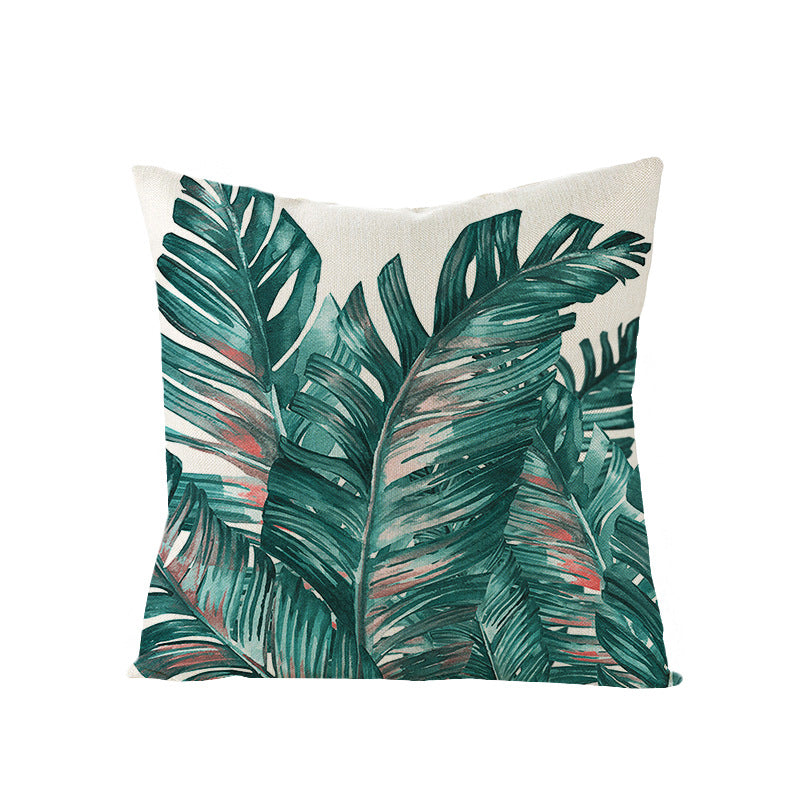 Tropical Pineapple Canvas Decorative Pillow Cover