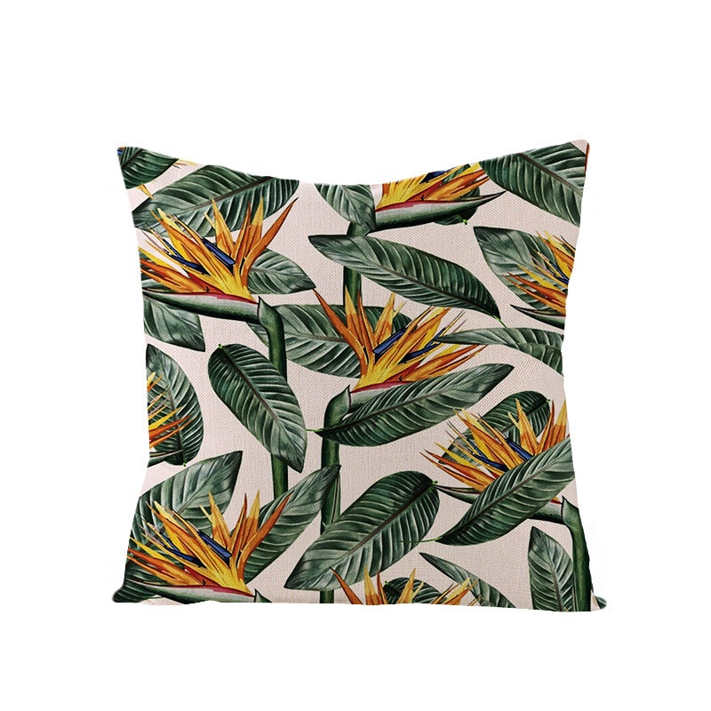 Tropical Pineapple Canvas Decorative Pillow Cover