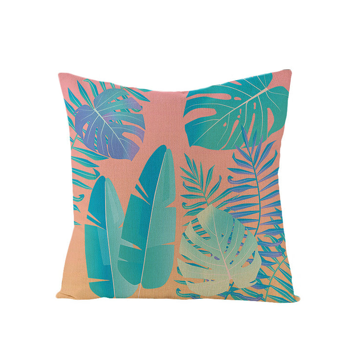 Tropical Pineapple Canvas Decorative Pillow Cover
