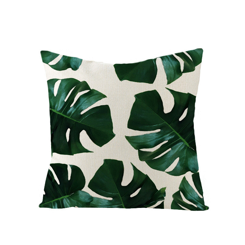 Tropical Pineapple Canvas Decorative Pillow Cover