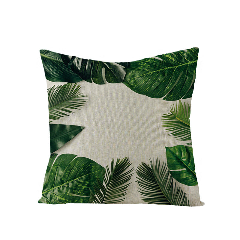 Tropical Pineapple Canvas Decorative Pillow Cover