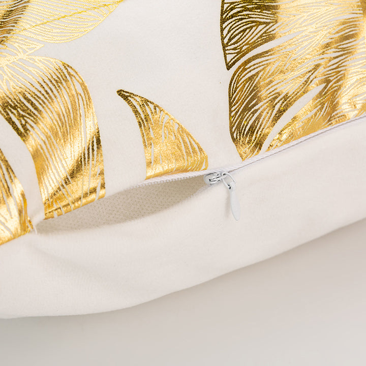 Decorative Square Pillow Cover with Foil Geometric Diamond Print