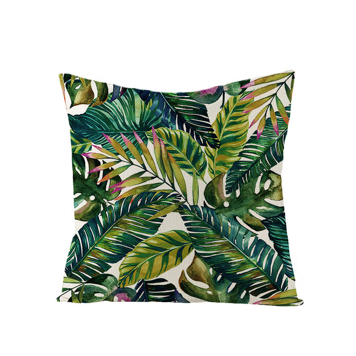 Tropical Pineapple Canvas Decorative Pillow Cover