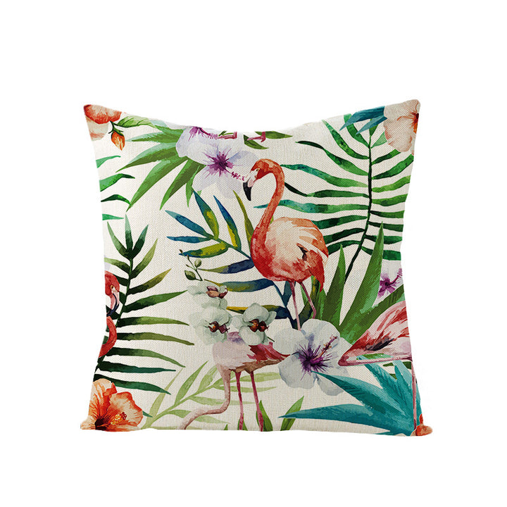 Tropical Pineapple Canvas Decorative Pillow Cover