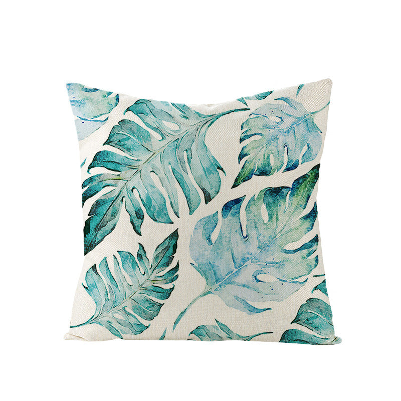 Tropical Pineapple Canvas Decorative Pillow Cover