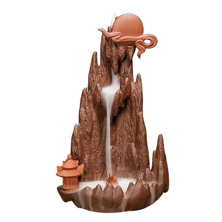 Elegant Mountain Waterfall Incense Holder