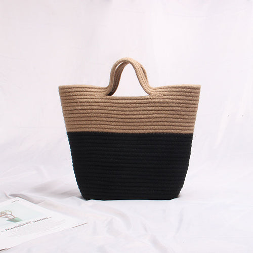 High Quality Woven Basket Bag with Sturdy Short Handles Bowlift