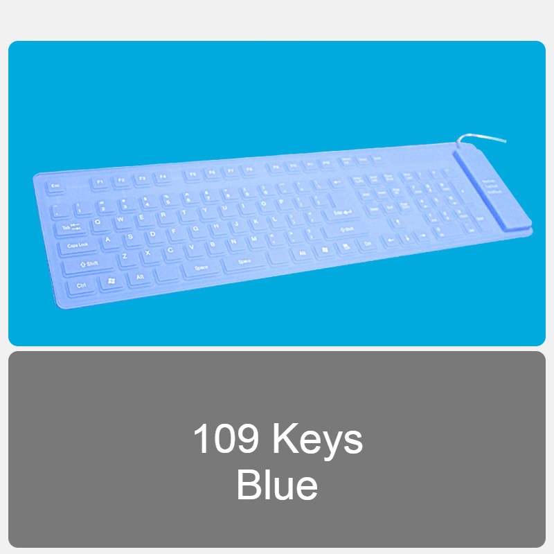 BowLift | Roll-up Silicone Flexible Keyboard, with USB Wired, Waterproof Coating & Silent Typing