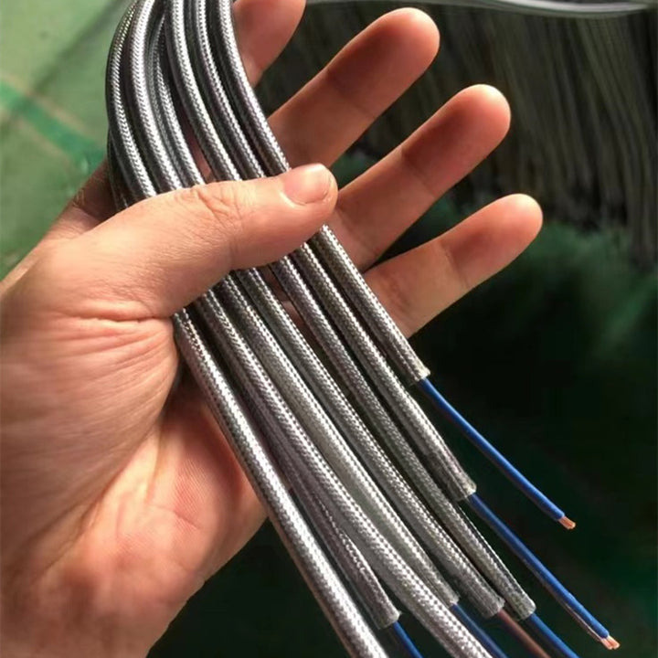 Power cable with fabric sheath, 2×0.5–0.75 mm²