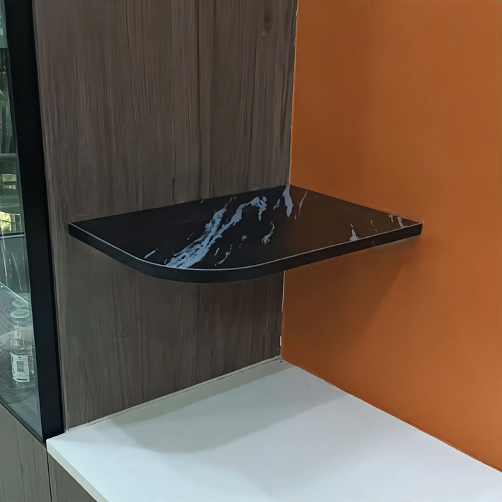 Corner shelf made of dense plywood, multi-layered