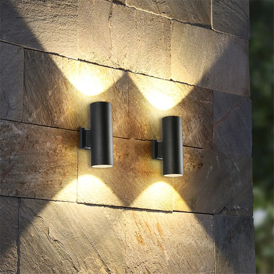 BowLift | Outdoor Wall Light with Black Aluminium Finish