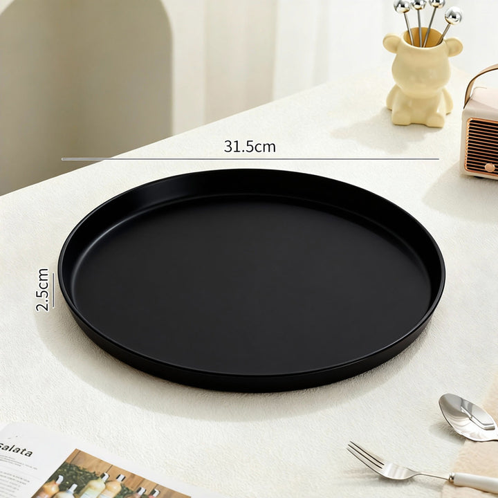 Beef Plastic Tray, Cream and Black