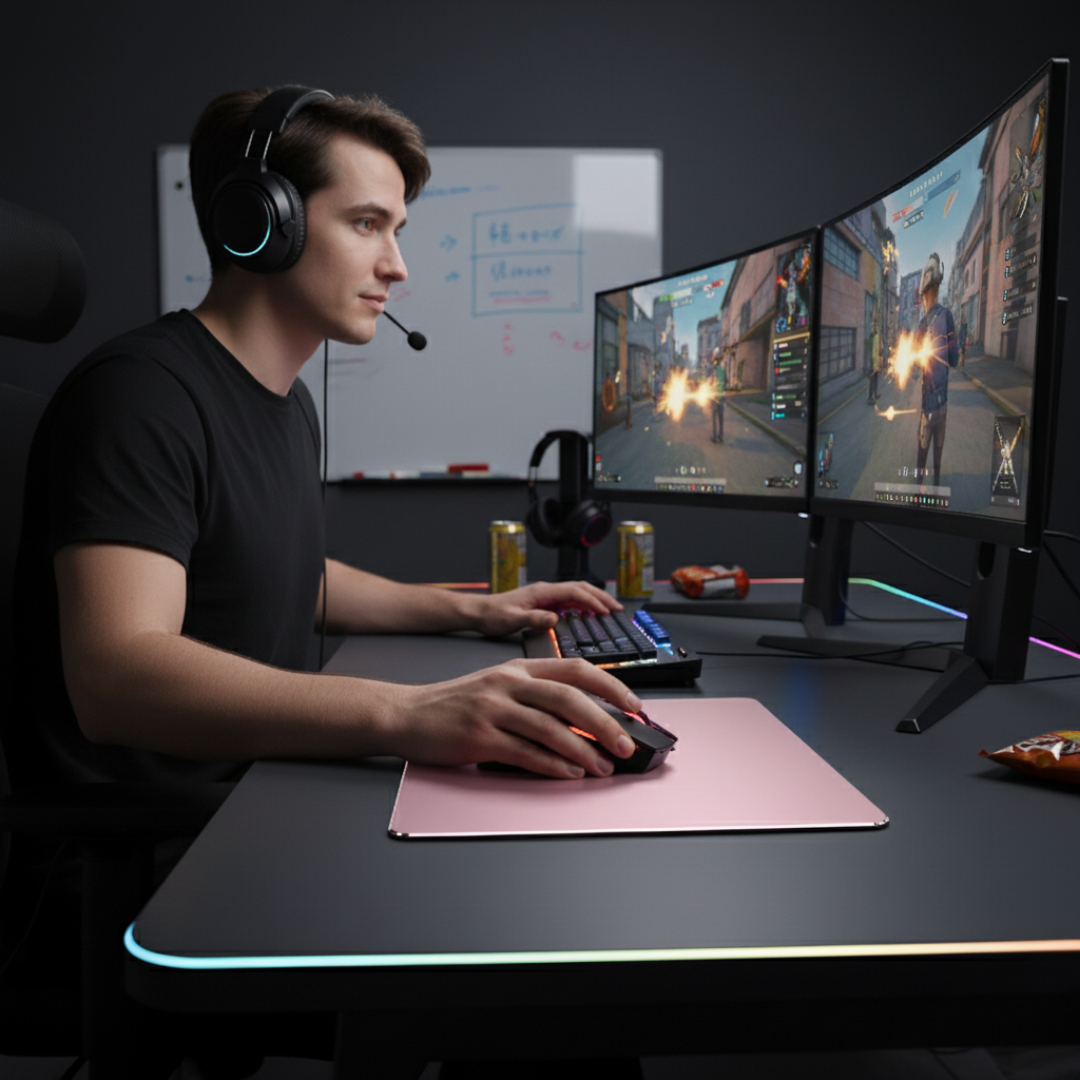 Precision Glide – Rigid Aluminium – Non-Slip Stability – Durable Easy-Clean Surface – Work & Gaming Use Bowlift