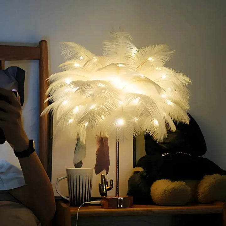 BowLift | Atmospheric Feather Palm Tree Lamp - LumaPalm