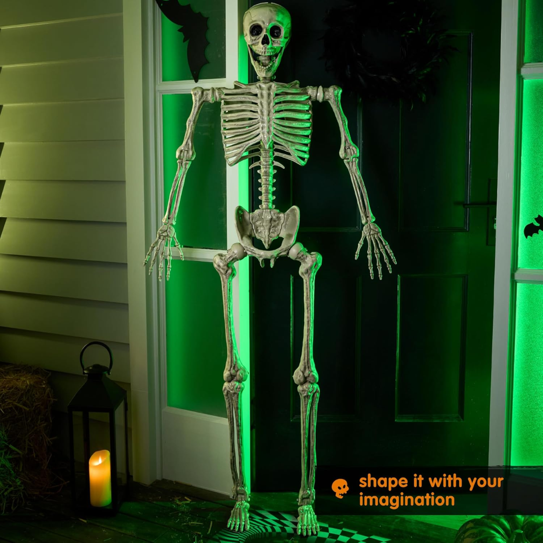 Full Body Skeleton Halloween Decoration – Scares Guaranteed, Fun for All Bowlift