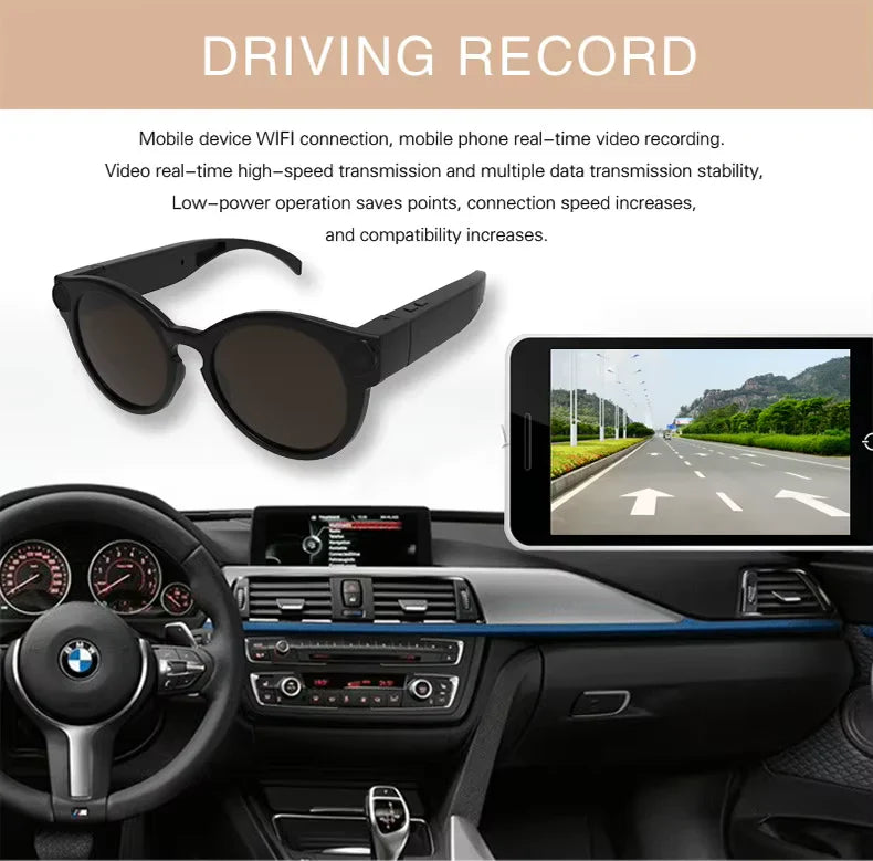 BowLift | Bicycling Glasses WiFi Mini Camera HD 1080P DVR Video Audio Recorder