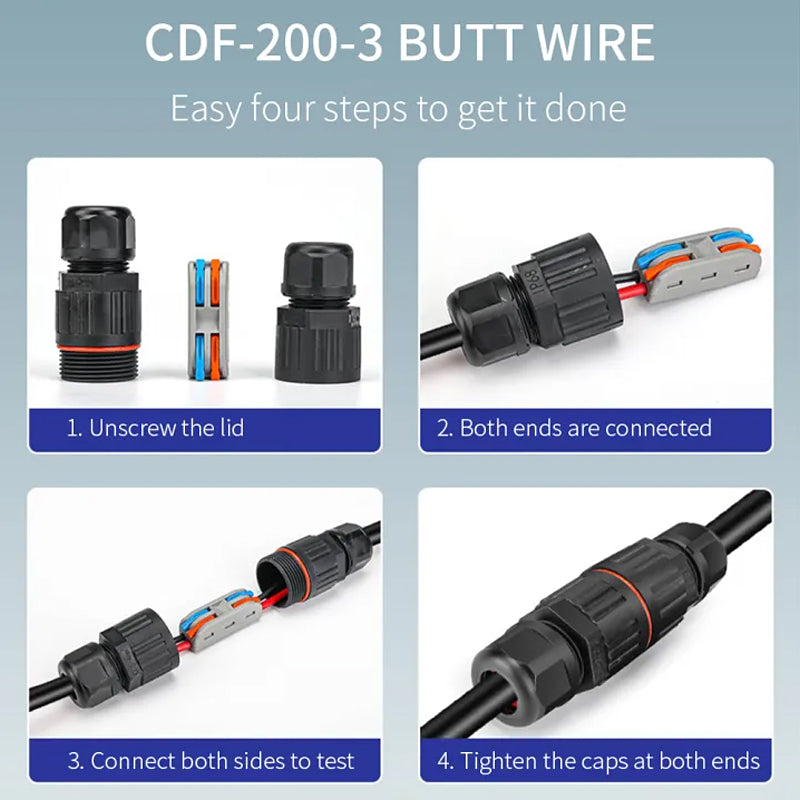 Outdoor waterproof electric cable connector | Bowlift