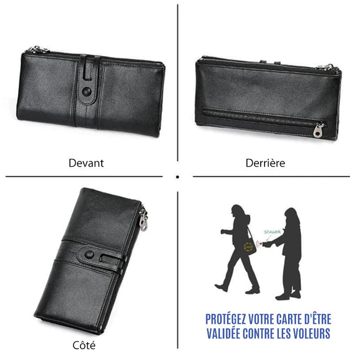 Long wallet made of genuine leather | Bowlift