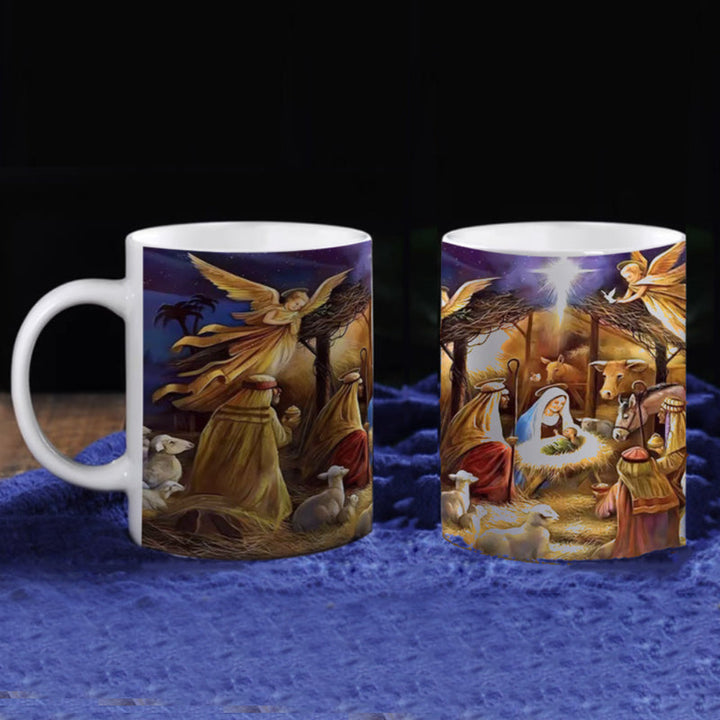 BowLift | Vintage Christmas Nativity Scene Mug