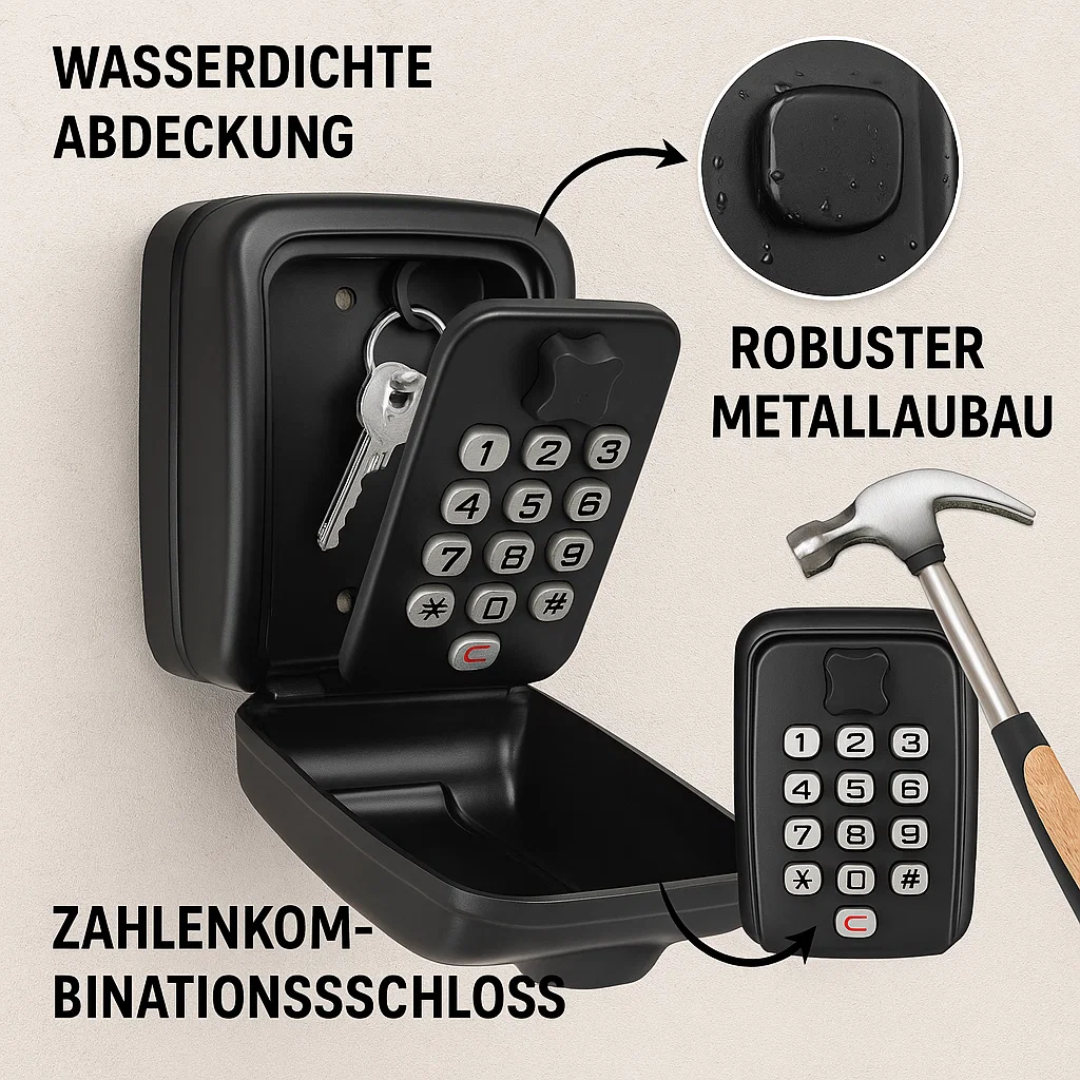 BowLift | KeyGuard Outdoor Safe – Weatherproof Wall-Mounted Key Box