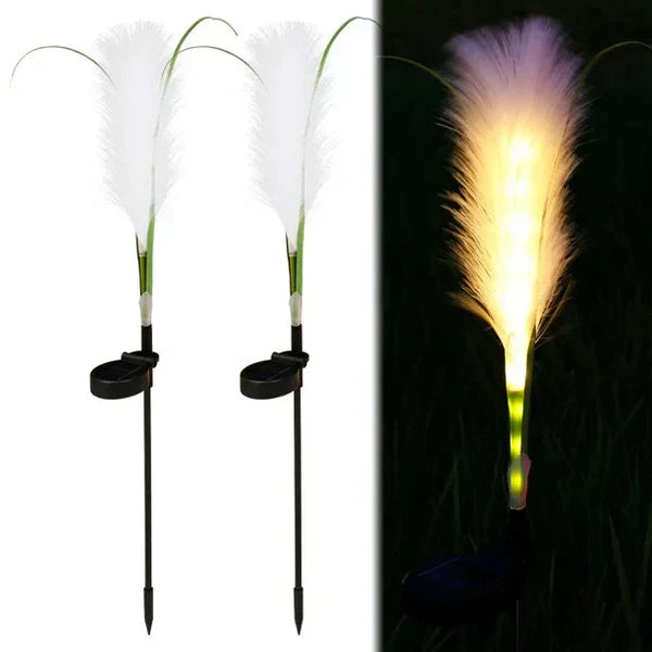 BowLift | Decorative Rattan Garden Lighting – Solar Lamp in Grass Design for Outdoor Use