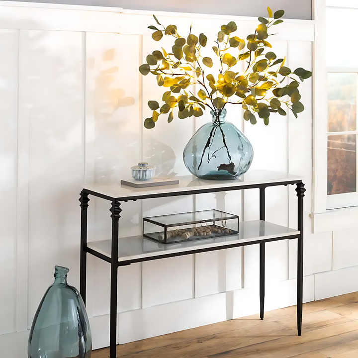 Battery-Operated Lighted Artificial Eucalyptus Garland or Branch Décor - Effortless ambiance for any occasion. Bowlift