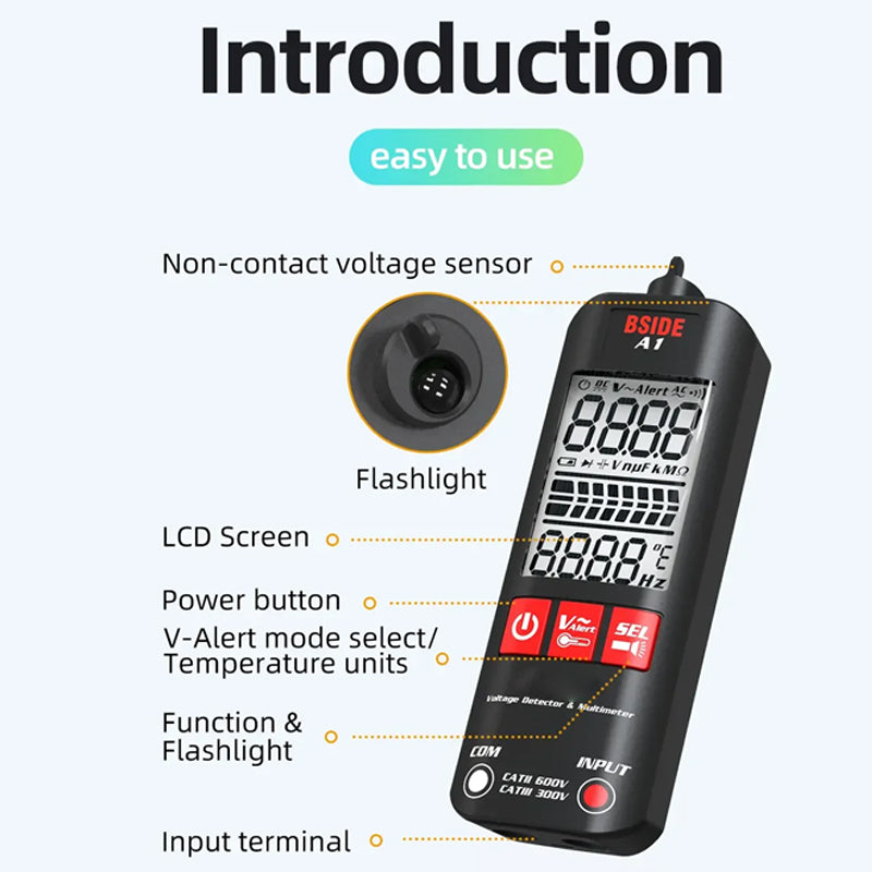 A1 Fully Automatic Anti-Burn Intelligent Digital Multimeter Bowlift